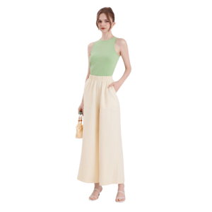 Quần dài ống rộng lưng thun