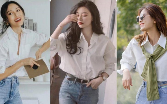 Phối đồ nữ với áo sơ mi trắng "cực chất" cùng các loại quần