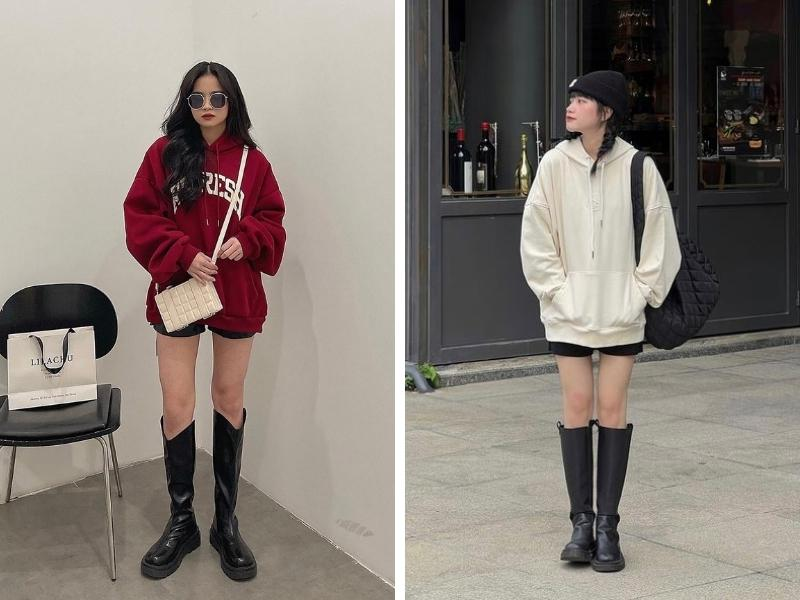 Phối đồ nữ với áo hoodie "chất lừ" cùng các loại trang phục